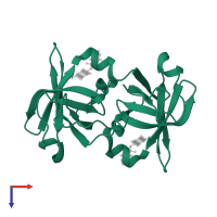 Riboflavin synthase in PDB entry 1hze, assembly 1, top view.