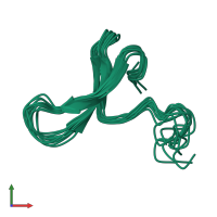 PDB entry 1i6c coloured by chain, ensemble of 10 models, front view.