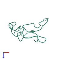 PDB entry 1idi coloured by chain, top view.