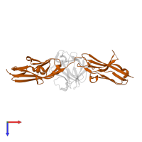 Fibroblast growth factor receptor 2 in PDB entry 1iil, assembly 1, top view.