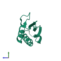 Large ribosomal subunit protein uL18 in PDB entry 1ily, assembly 1, side view.