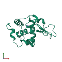 PDB entry 1inu coloured by chain, front view.