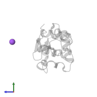 SODIUM ION in PDB entry 1ip6, assembly 1, side view.