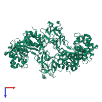 Beta-xylanase in PDB entry 1isy, assembly 1, top view.