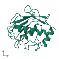 PDB entry 1jao coloured by chain, front view.