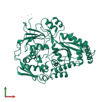 Periplasmic oligopeptide-binding protein OppA in PDB entry 1jeu, assembly 1, front view.