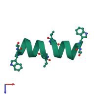 Homo dimeric assembly 1 of PDB entry 1jno coloured by chemically distinct molecules, top view.