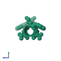 GRAMICIDIN A in PDB entry 1jno, assembly 1, side view.