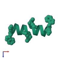 GRAMICIDIN A in PDB entry 1jno, assembly 1, top view.