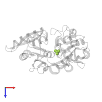 CARBONATE ION in PDB entry 1jqf, assembly 1, top view.