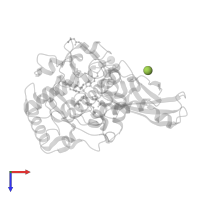 alpha-D-mannopyranose in PDB entry 1js8, assembly 1, top view.