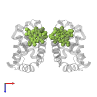 PROTOPORPHYRIN IX CONTAINING FE in PDB entry 1jwn, assembly 1, top view.