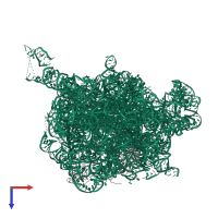 PDB entry 1jzx coloured by chain, top view.