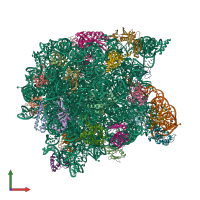 PDB entry 1k73 coloured by chain, front view.