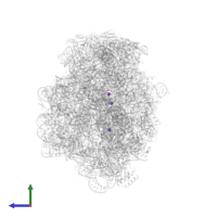 POTASSIUM ION in PDB entry 1k8a, assembly 1, side view.