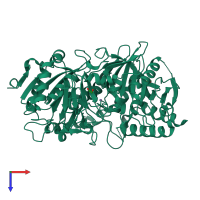 PDB entry 1khg coloured by chain, top view.
