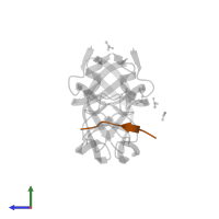 Matrix protein p17 in PDB entry 1kj4, assembly 2, side view.