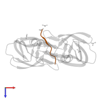 Matrix protein p17 in PDB entry 1kj4, assembly 2, top view.