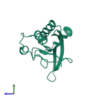 Tumor susceptibility gene 101 protein in PDB entry 1kpq, assembly 1, side view.