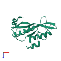 Tumor susceptibility gene 101 protein in PDB entry 1kpq, assembly 1, top view.