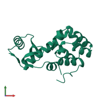 PDB entry 1l33 coloured by chain, front view.