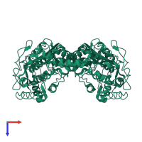 Nicotinate-nucleotide--dimethylbenzimidazole phosphoribosyltransferase in PDB entry 1l5n, assembly 1, top view.