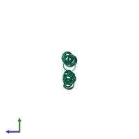 ATP synthase subunit c in PDB entry 1l6t, assembly 1, side view.