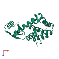 PDB entry 1l95 coloured by chain, top view.