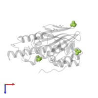 SULFATE ION in PDB entry 1l9y, assembly 2, top view.