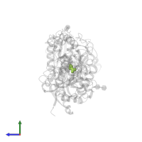 CARBONATE ION in PDB entry 1lfg, assembly 1, side view.