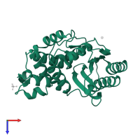 Beta-lactamase TEM in PDB entry 1li9, assembly 1, top view.