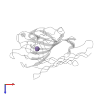 MANGANESE (II) ION in PDB entry 1lob, assembly 3, top view.