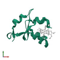 Cytochrome b5 in PDB entry 1lqx, assembly 1, front view.