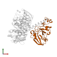 Heat-labile enterotoxin A chain in PDB entry 1ltt, assembly 1, front view.