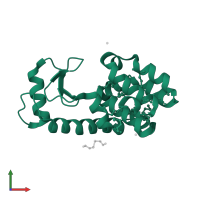 Endolysin in PDB entry 1lwk, assembly 1, front view.