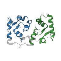 The deposited structure of PDB entry 1m63 contains 4 copies of Pfam domain PF13499 (EF-hand domain pair) in Calcineurin subunit B type 1. Showing 2 copies in chain F.