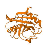 The deposited structure of PDB entry 1m63 contains 2 copies of CATH domain 2.40.100.10 (Cyclophilin) in Peptidyl-prolyl cis-trans isomerase A. Showing 1 copy in chain C.