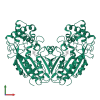 Salicylate carboxymethyltransferase in PDB entry 1m6e, assembly 1, front view.
