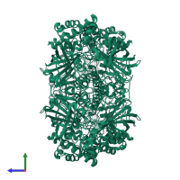 Catalase in PDB entry 1m7s, assembly 1, side view.