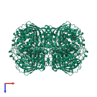 Catalase in PDB entry 1m7s, assembly 1, top view.