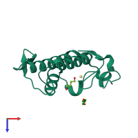 PDB entry 1m8s coloured by chain, top view.