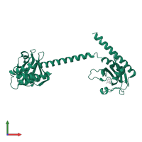 cGMP-dependent 3',5'-cyclic phosphodiesterase in PDB entry 1mc0, assembly 1, front view.
