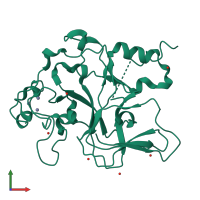 Monomeric assembly 1 of PDB entry 1ml9 coloured by chemically distinct molecules, front view.