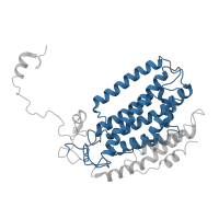 The deposited structure of PDB entry 1mmo contains 2 copies of Pfam domain PF02332 (Methane/Phenol/Alkene Hydroxylase) in Methane monooxygenase component A beta chain. Showing 1 copy in chain A [auth B].