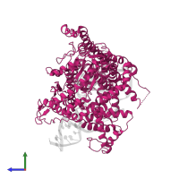 T7 RNA polymerase in PDB entry 1msw, assembly 1, side view.