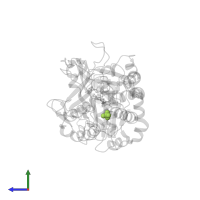 SULFATE ION in PDB entry 1mxt, assembly 1, side view.