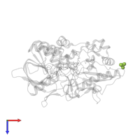 SULFATE ION in PDB entry 1mxt, assembly 1, top view.