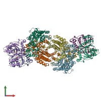 PDB entry 1n2c coloured by chain, front view.