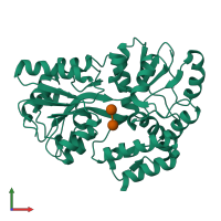 Monomeric assembly 1 of PDB entry 1n3w coloured by chemically distinct molecules, front view.