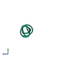 Monomeric assembly 1 of PDB entry 1n6t coloured by chemically distinct molecules, side view.